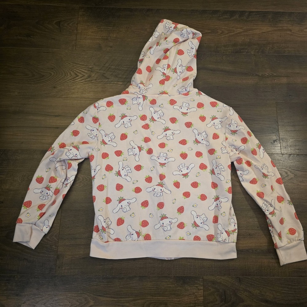Sanrio Cinnamoroll Strawberry Hoodie S Pink Kawaii Cute‎ Y2K Coquette - Picture 7 of 10